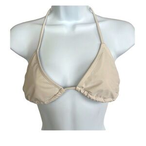No Boundaries Bikini Top off White Tie Back XS